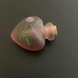 Miniature Pink Heart-Shaped Perfume Bottle